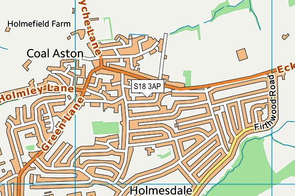 S18 3AP map - OS VectorMap District (Ordnance Survey)