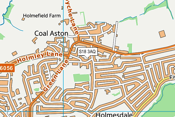 S18 3AQ map - OS VectorMap District (Ordnance Survey)