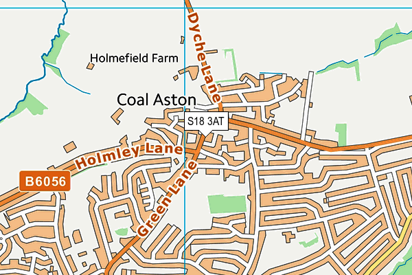 S18 3AT map - OS VectorMap District (Ordnance Survey)