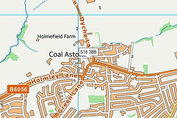 S18 3BB map - OS VectorMap District (Ordnance Survey)