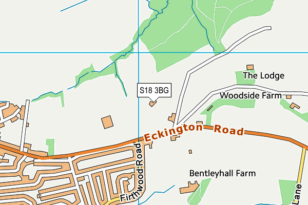 S18 3BG map - OS VectorMap District (Ordnance Survey)