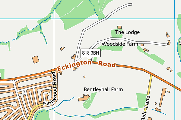 S18 3BH map - OS VectorMap District (Ordnance Survey)