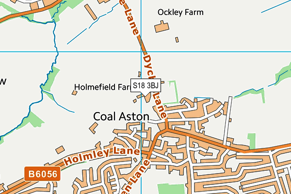 S18 3BJ map - OS VectorMap District (Ordnance Survey)