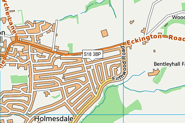 S18 3BP map - OS VectorMap District (Ordnance Survey)