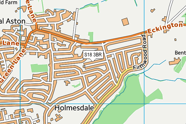 S18 3BR map - OS VectorMap District (Ordnance Survey)