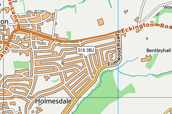 S18 3BU map - OS VectorMap District (Ordnance Survey)