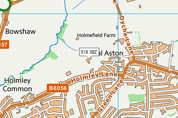 S18 3BZ map - OS VectorMap District (Ordnance Survey)