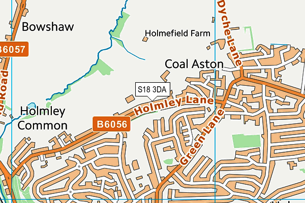 S18 3DA map - OS VectorMap District (Ordnance Survey)