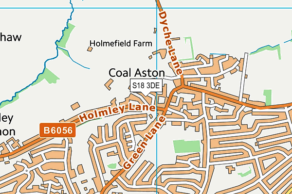 S18 3DE map - OS VectorMap District (Ordnance Survey)