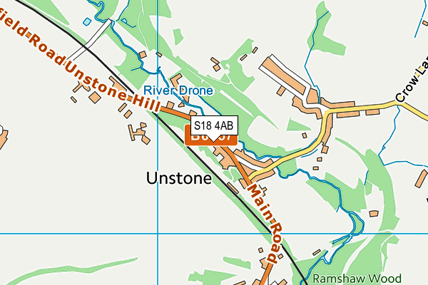Unstone Junior School map (S18 4AB) - OS VectorMap District (Ordnance Survey)