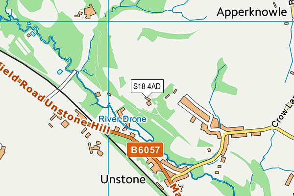 S18 4AD map - OS VectorMap District (Ordnance Survey)