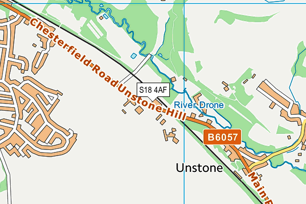 S18 4AF map - OS VectorMap District (Ordnance Survey)