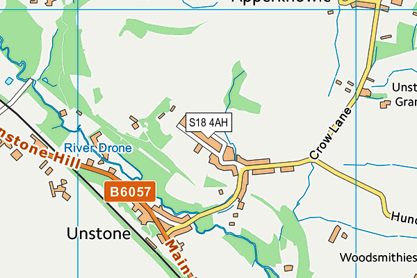 S18 4AH map - OS VectorMap District (Ordnance Survey)