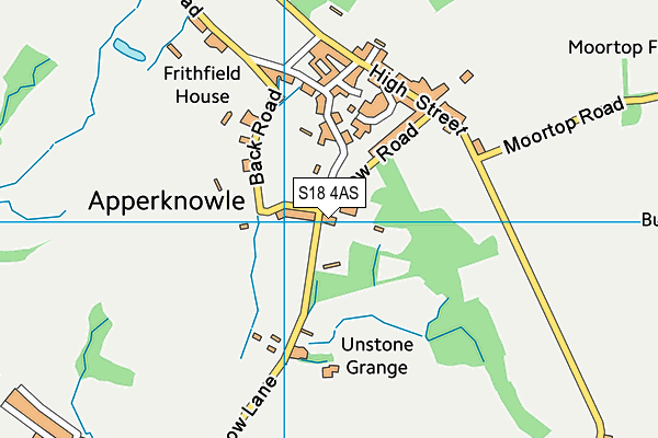 S18 4AS map - OS VectorMap District (Ordnance Survey)