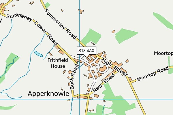 S18 4AX map - OS VectorMap District (Ordnance Survey)