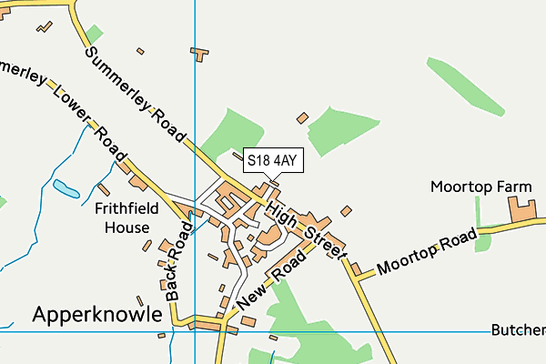 S18 4AY map - OS VectorMap District (Ordnance Survey)