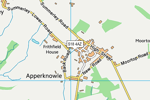 S18 4AZ map - OS VectorMap District (Ordnance Survey)