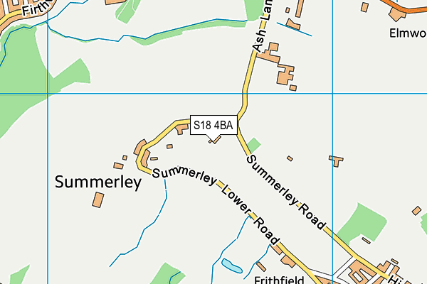 S18 4BA map - OS VectorMap District (Ordnance Survey)