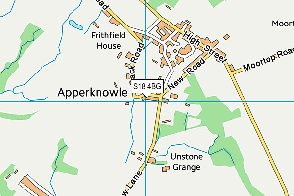 S18 4BG map - OS VectorMap District (Ordnance Survey)