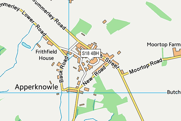 S18 4BH map - OS VectorMap District (Ordnance Survey)