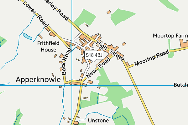 S18 4BJ map - OS VectorMap District (Ordnance Survey)