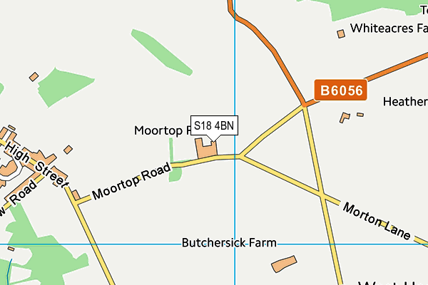 S18 4BN map - OS VectorMap District (Ordnance Survey)