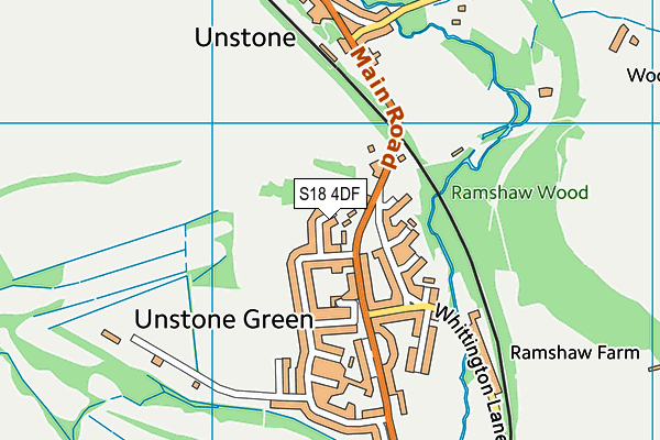 S18 4DF map - OS VectorMap District (Ordnance Survey)