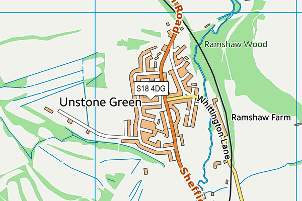 S18 4DG map - OS VectorMap District (Ordnance Survey)