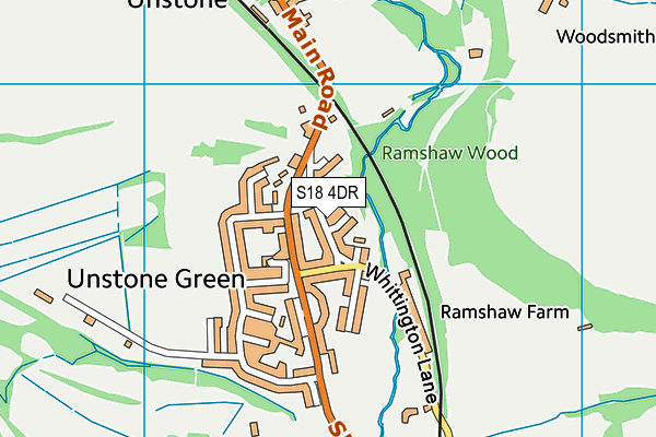 S18 4DR map - OS VectorMap District (Ordnance Survey)