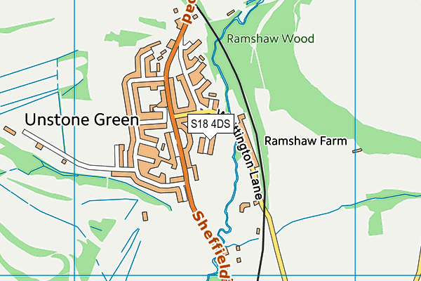 S18 4DS map - OS VectorMap District (Ordnance Survey)