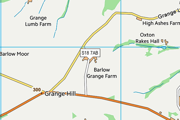 S18 7AB map - OS VectorMap District (Ordnance Survey)