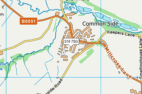 S18 7SG map - OS VectorMap District (Ordnance Survey)