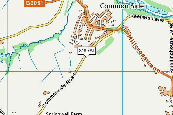 S18 7SJ map - OS VectorMap District (Ordnance Survey)