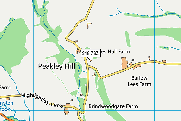 S18 7SZ map - OS VectorMap District (Ordnance Survey)