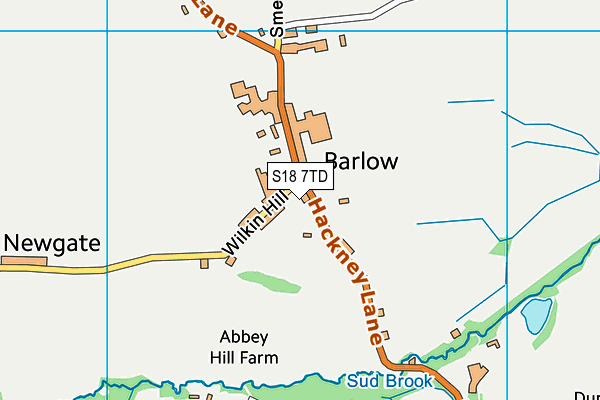 S18 7TD map - OS VectorMap District (Ordnance Survey)