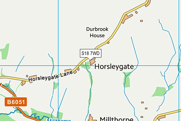 S18 7WD map - OS VectorMap District (Ordnance Survey)