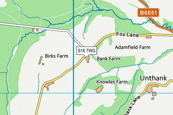 S18 7WG map - OS VectorMap District (Ordnance Survey)