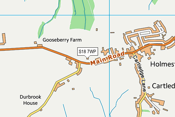 Penny Acres Primary School map (S18 7WP) - OS VectorMap District (Ordnance Survey)
