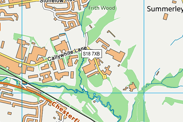 S18 7XB map - OS VectorMap District (Ordnance Survey)