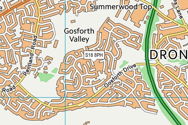 S18 8PH map - OS VectorMap District (Ordnance Survey)