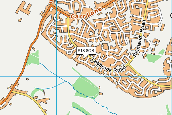 S18 8QB map - OS VectorMap District (Ordnance Survey)