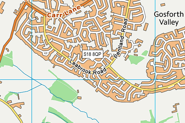 S18 8QP map - OS VectorMap District (Ordnance Survey)
