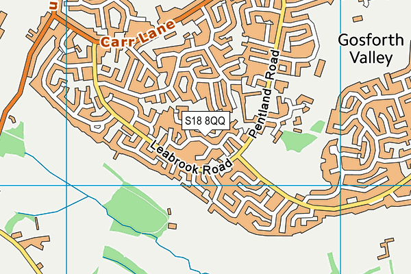 S18 8QQ map - OS VectorMap District (Ordnance Survey)