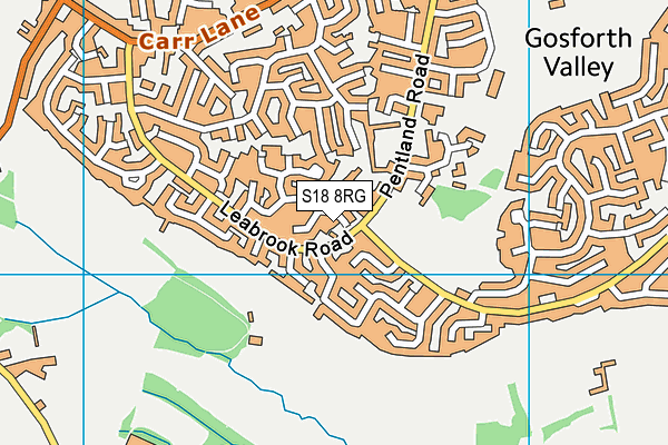 S18 8RG map - OS VectorMap District (Ordnance Survey)