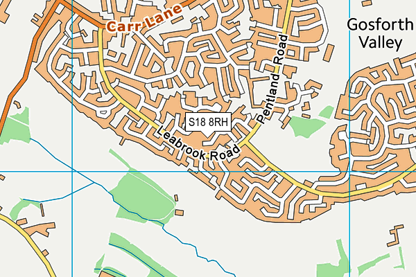 S18 8RH map - OS VectorMap District (Ordnance Survey)