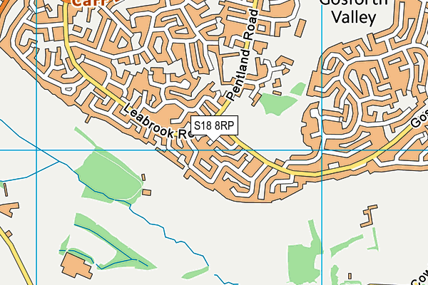 S18 8RP map - OS VectorMap District (Ordnance Survey)
