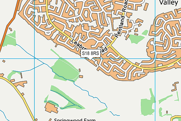 S18 8RS map - OS VectorMap District (Ordnance Survey)