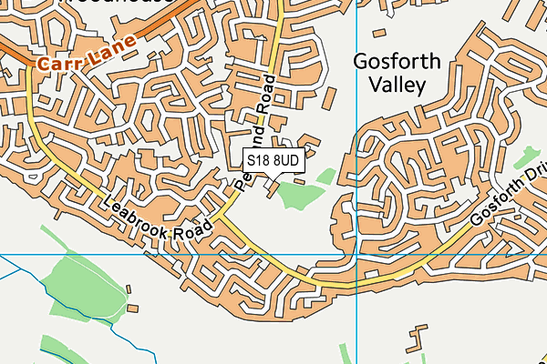 S18 8UD map - OS VectorMap District (Ordnance Survey)