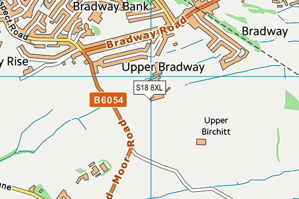 S18 8XL map - OS VectorMap District (Ordnance Survey)
