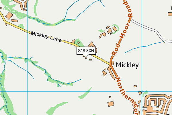 S18 8XN map - OS VectorMap District (Ordnance Survey)